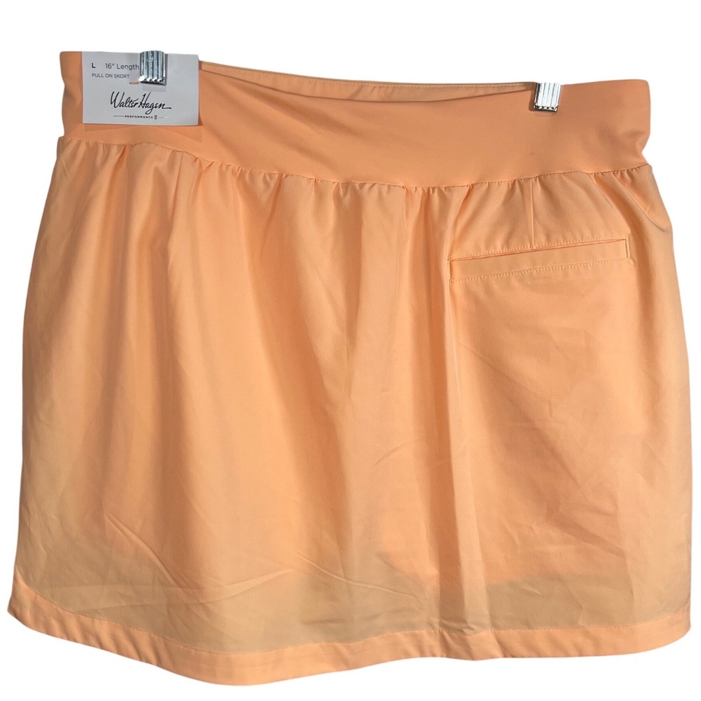 Walter Hagen Performance 11 Lightweight Core Skort Peach Fuzz Womens Large NWT